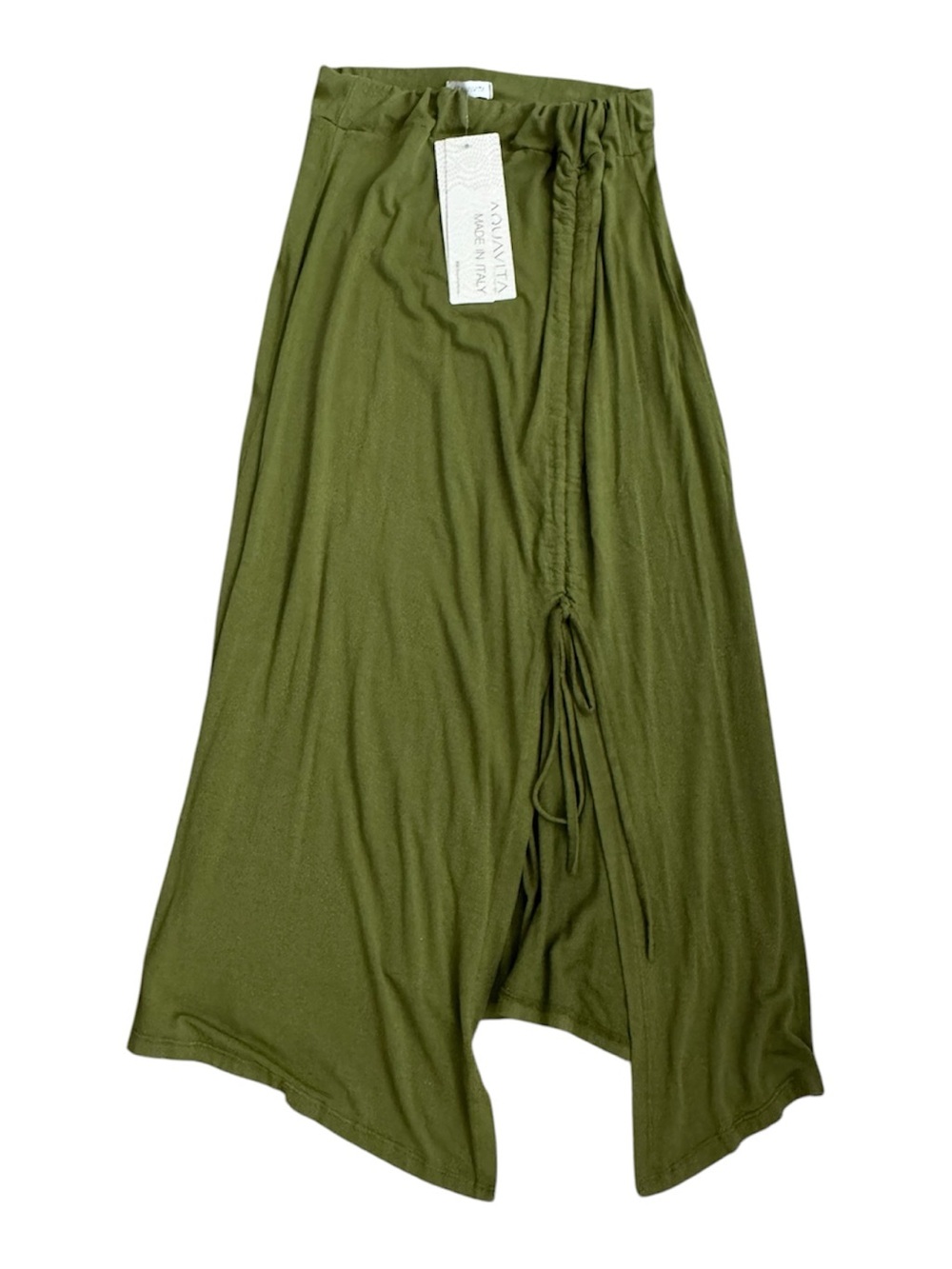 Aquavita Olive Green High-Low Maxi Skirt